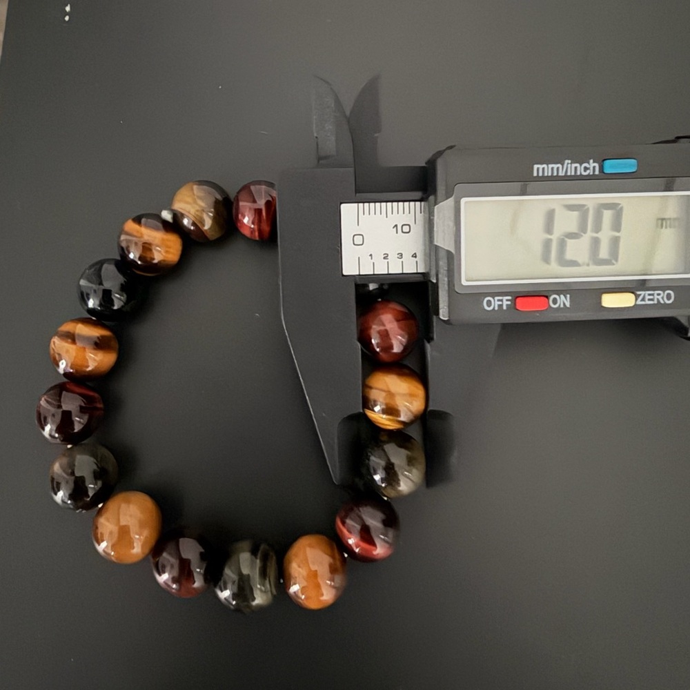 Men's Black and Brown Beaded Bracelet